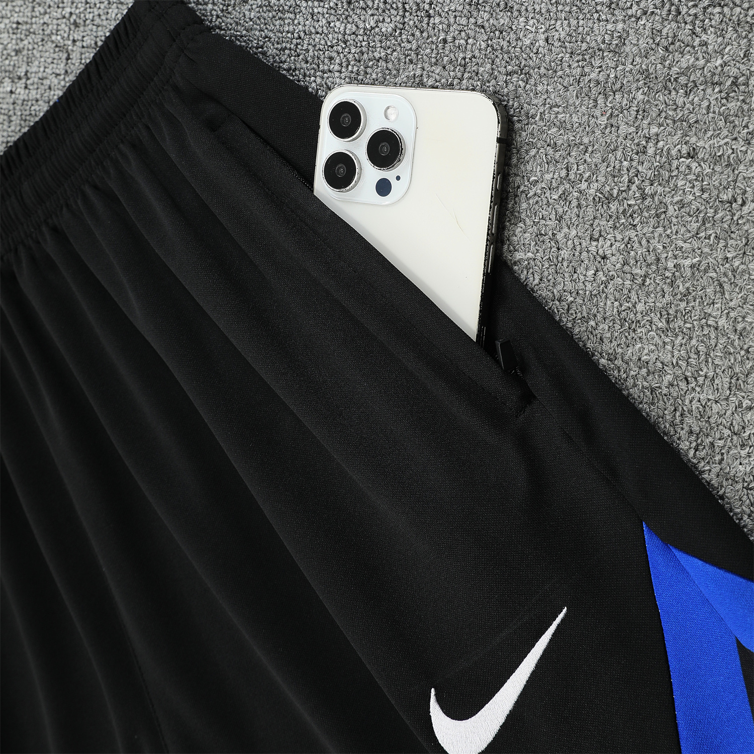 foot-Inter Milan 25-26 Short-Sleeve Training Set - White Top & Black Shorts