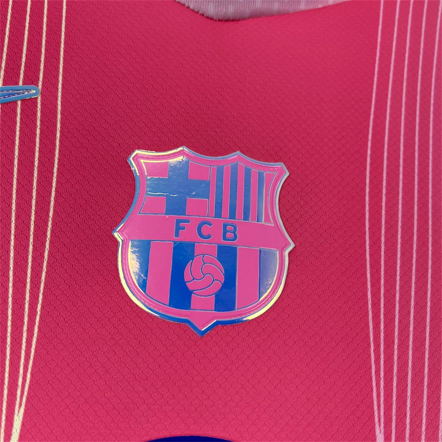 foot-Barcelona 25-26 T90 White Lines Pink Gradient Special Jersey - Fans Version
