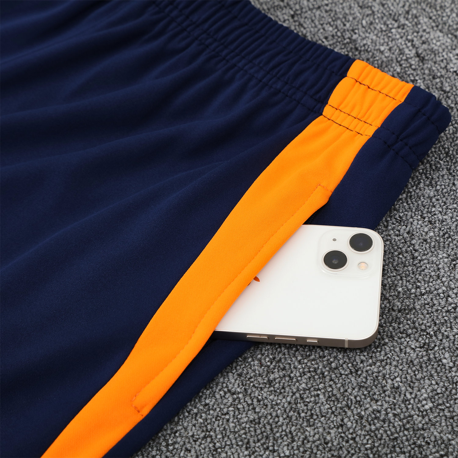 foot-Real Madrid 25-26 POLO Short-Sleeve Training Set - Light Blue Top and Deep Blue Pants