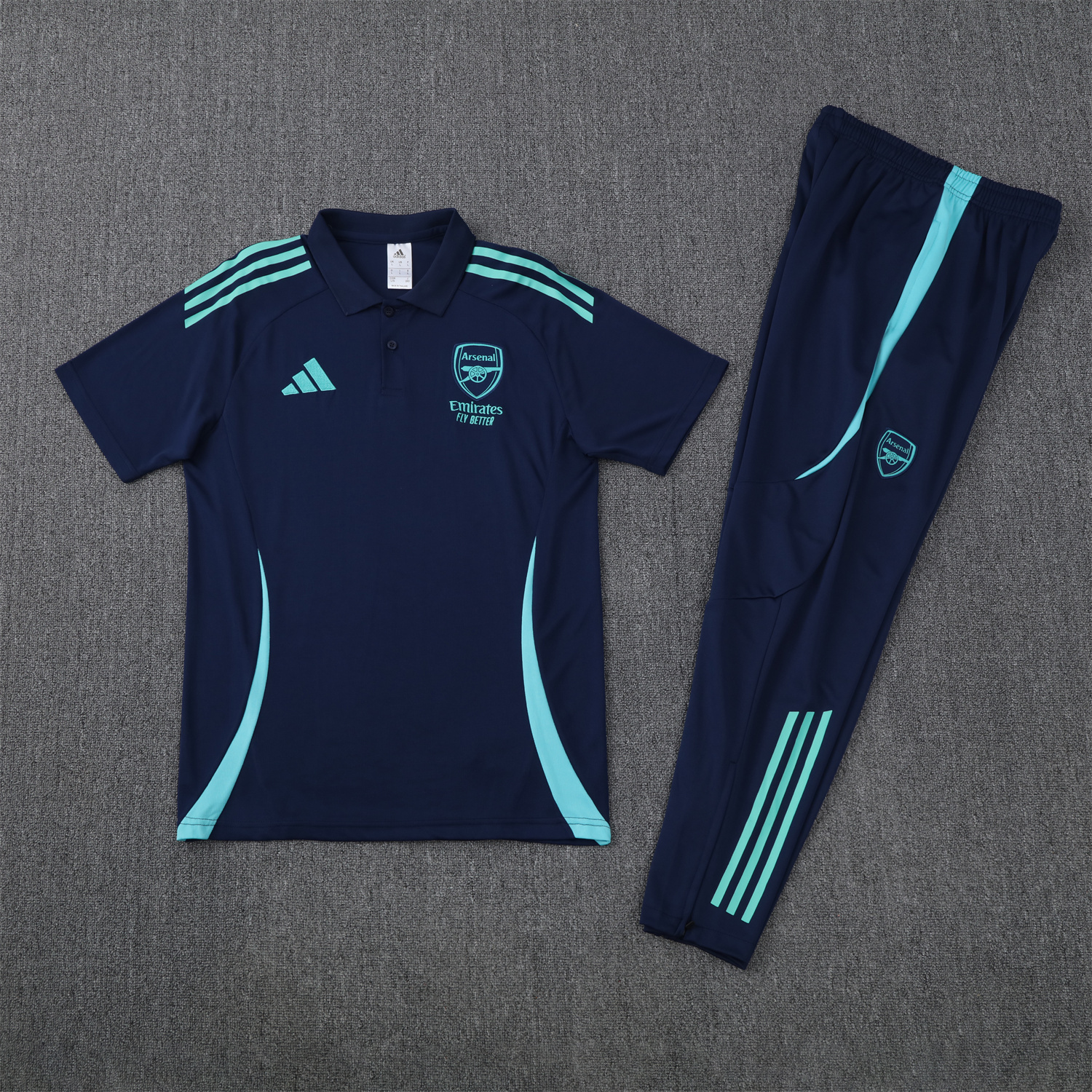 foot-Arsenal 25-26 POLO Short-Sleeve Training Set - Deep Blue Top and Pants