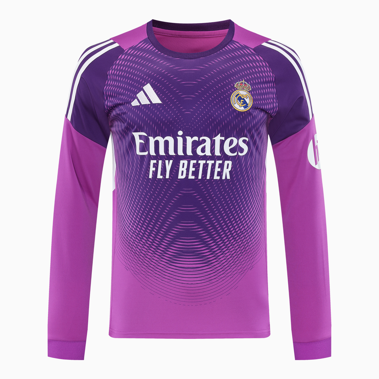 ManixJersey.com | Real Madrid 25-26 Longt-Sleeve Training Set - Purple Top & Purple Shorts -Customize Name, Number and Patch | Worldwide Shipping