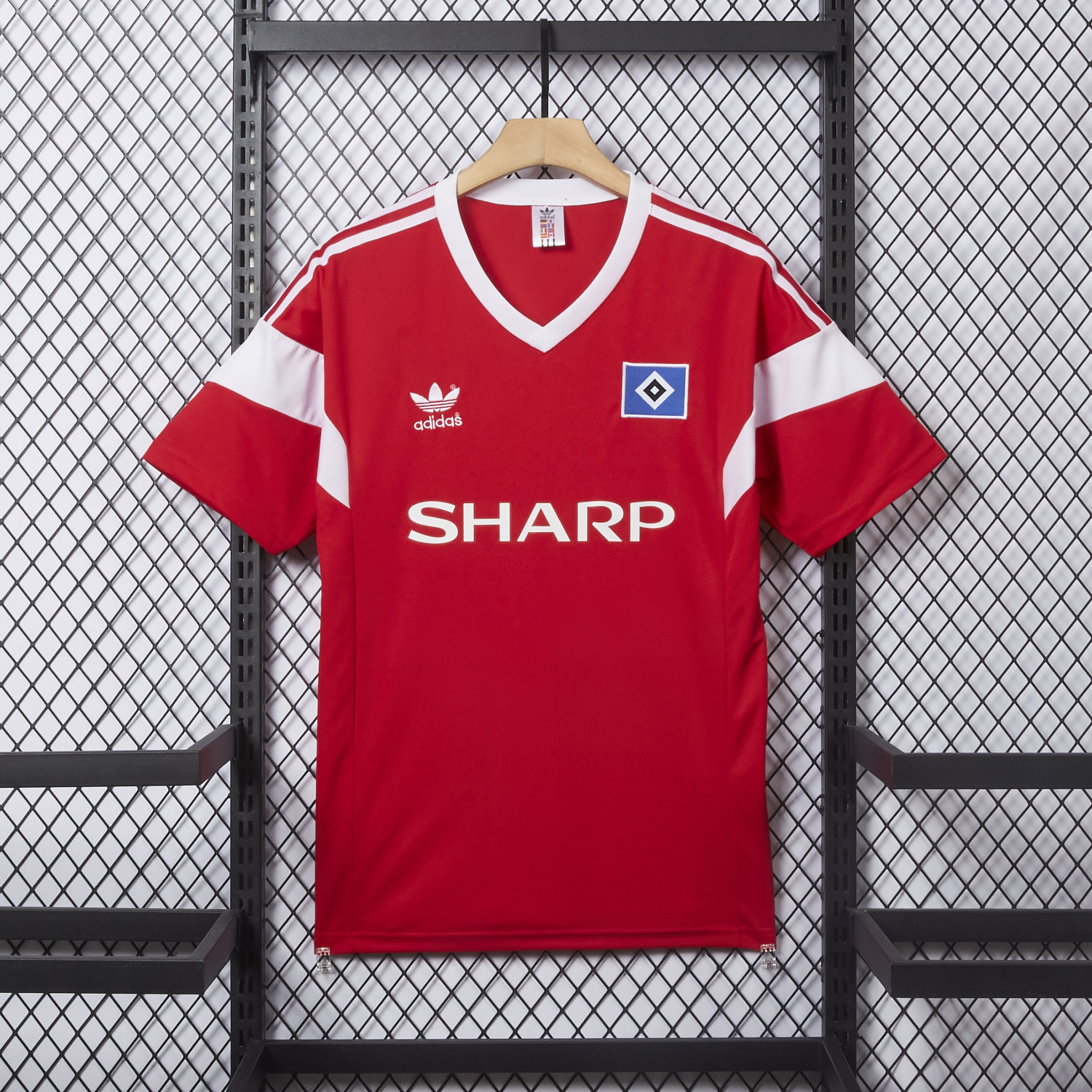 foot-Retro Hamburger SV 1988 Away Red Jersey