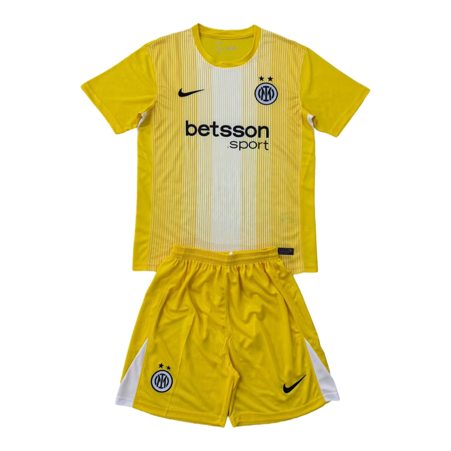 foot-Inter Milan 25-26 Yellow Goalkeeper Men's Adult Jersey Set - Fans Version