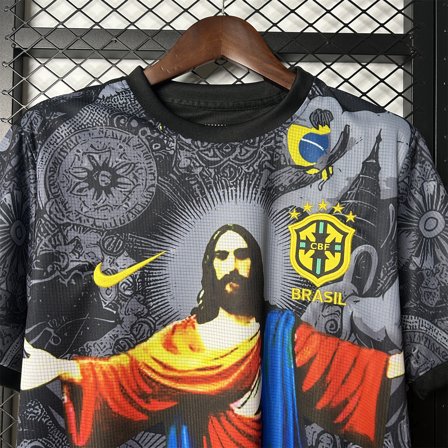 foot-Brazil 25-26 Colorful Jesus Statue Special Jersey - Fans Version