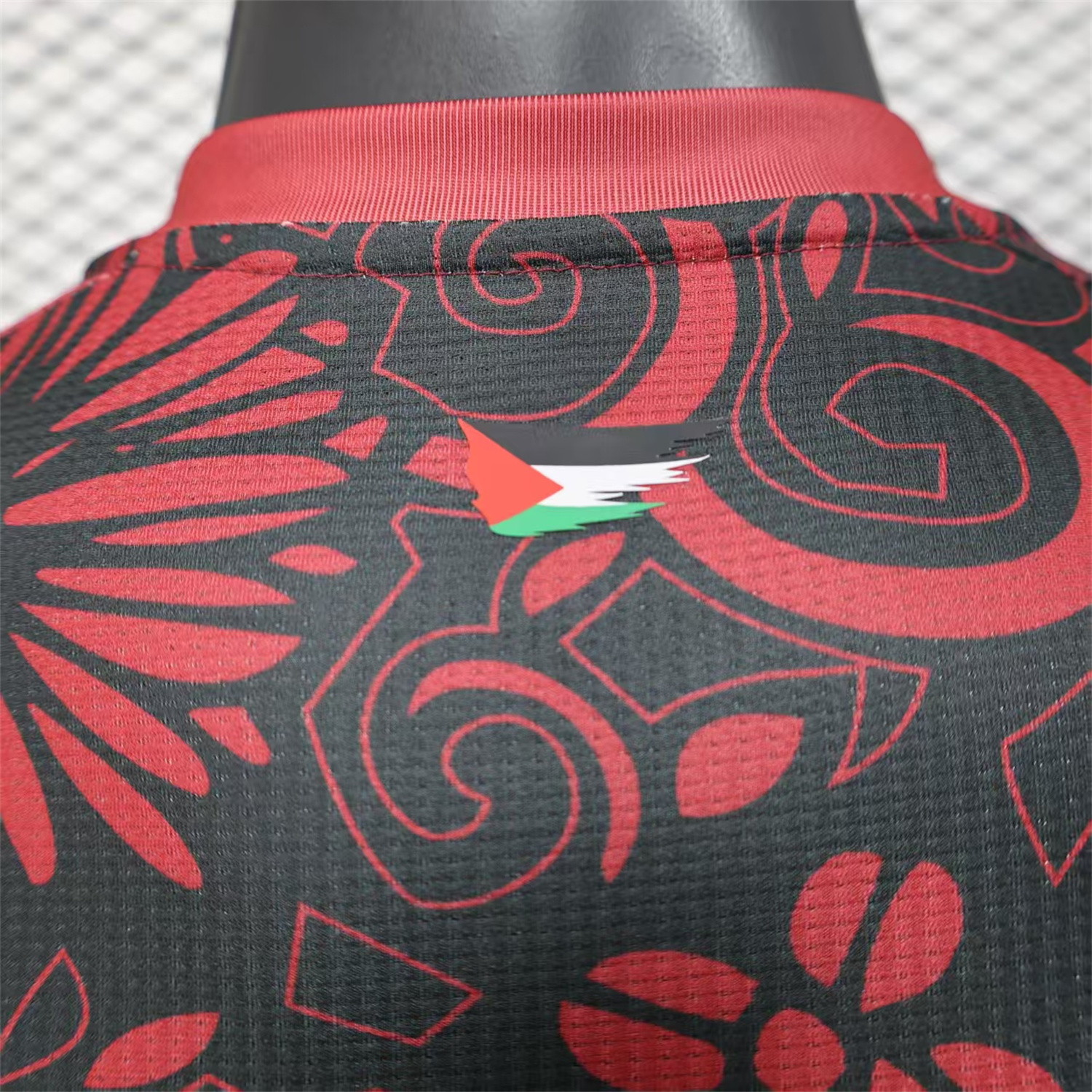 foot-Club Deportivo Palestino Palestine 25-26 Red Flowers Black Jersey - Player Version