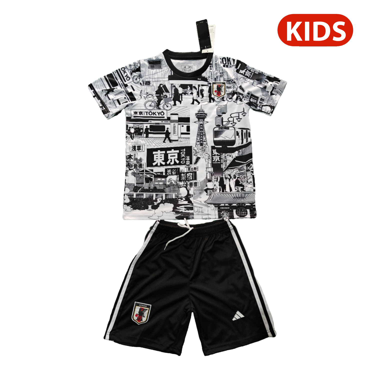 foot-Japan 25-26 Tokyo City Appearance White And Black Special Kids Kit