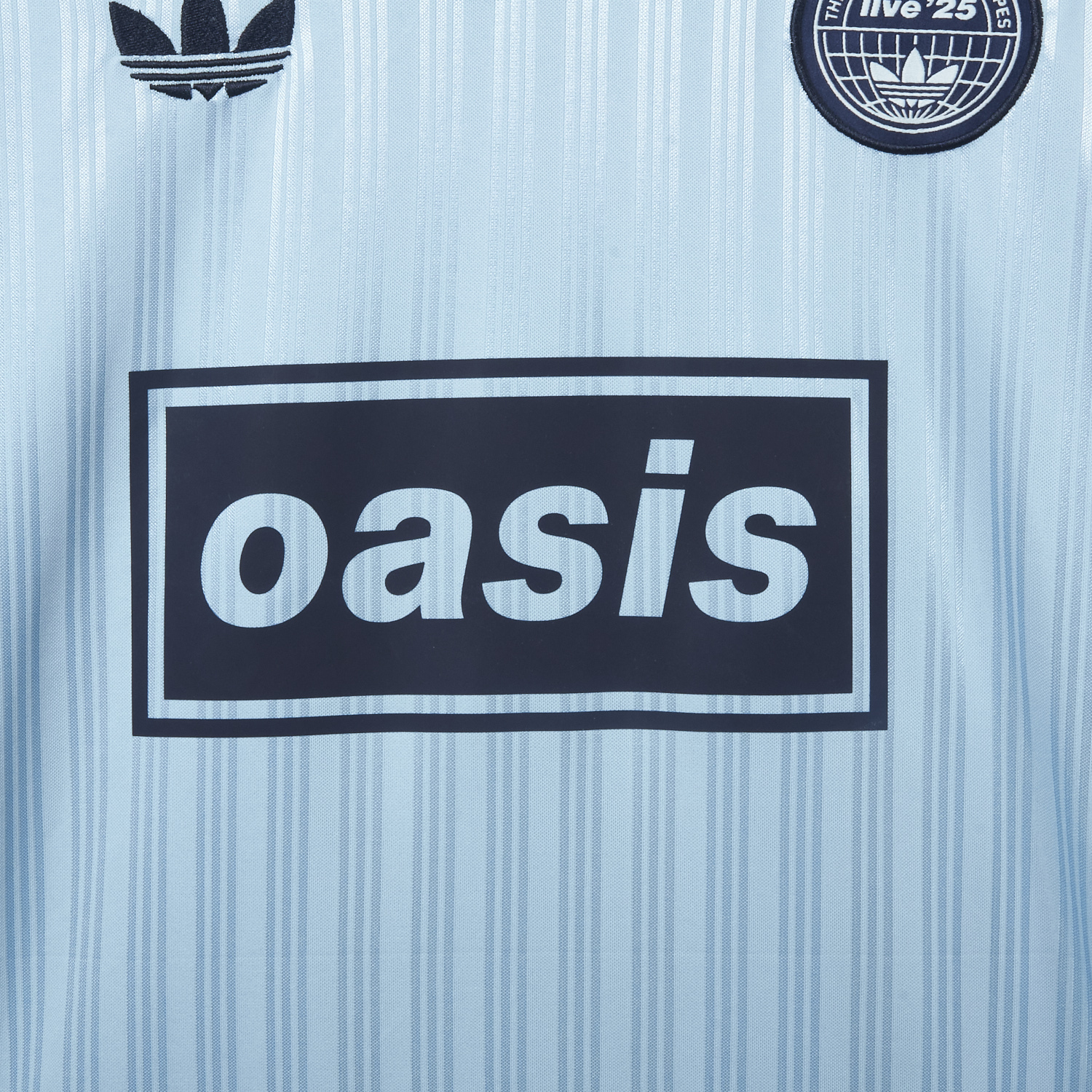 foot-Bohemian 25-26 Oasis Originals Tour Light Blue Jersey With Number 25 - Fans Version