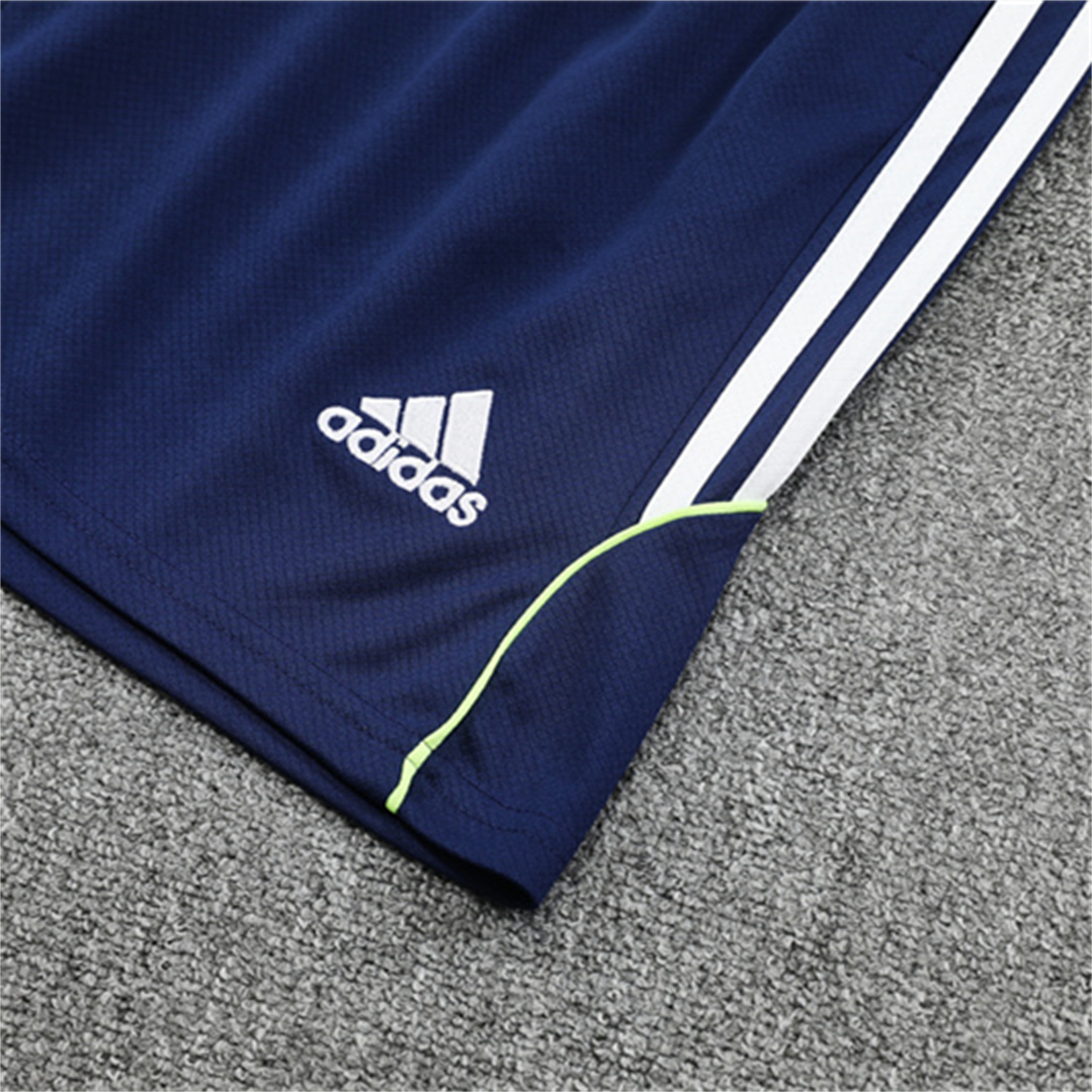 foot-Real Madrid 25-26 Short-Sleeve Training Set - White Urban Purist Style Top and Blue Shorts