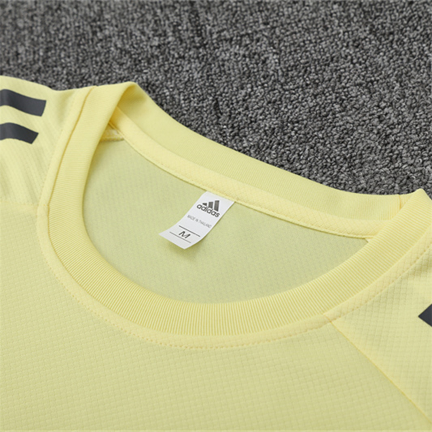 foot-Real Madrid 25-26 Short-Sleeve Training Set - Yellow Top and Grey Shorts