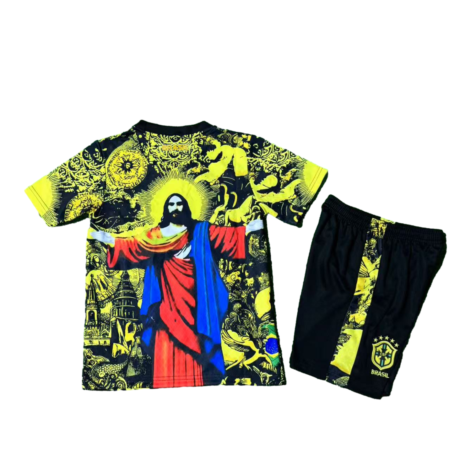 foot-Brazil 25-26 Red Jesus Yellow Special Kids Kit