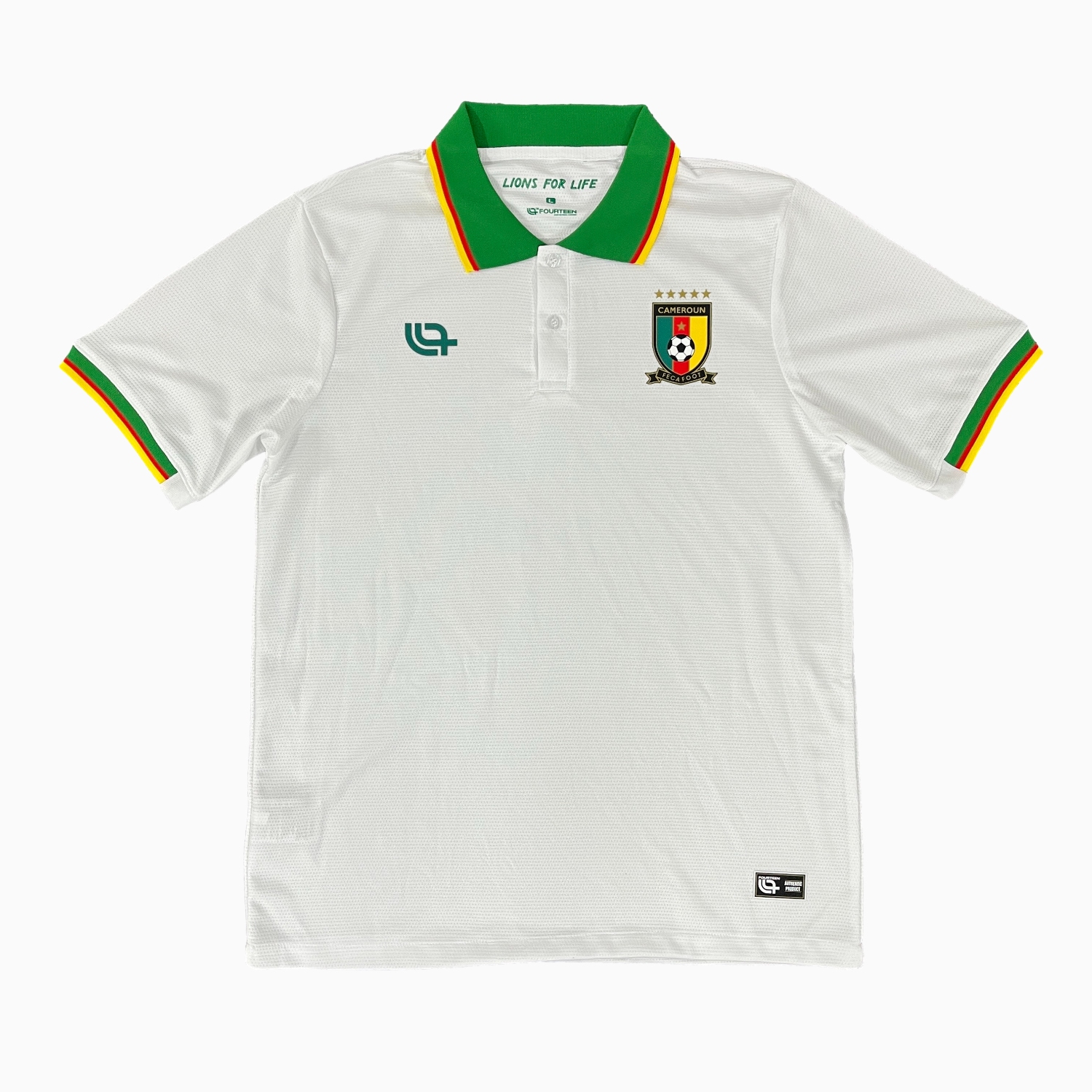 foot-Cameroon 25-26 White Polo Training Jersey - Fans Version