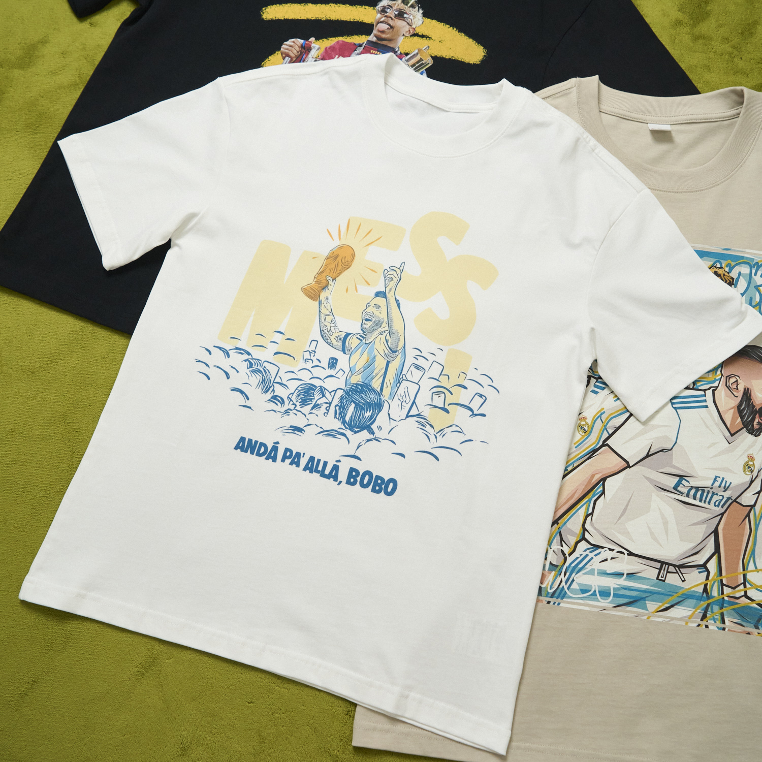 foot-Argentina Messi World Cup Anda Pa Alla Bobo Unisex Pure Cotton T-shirt