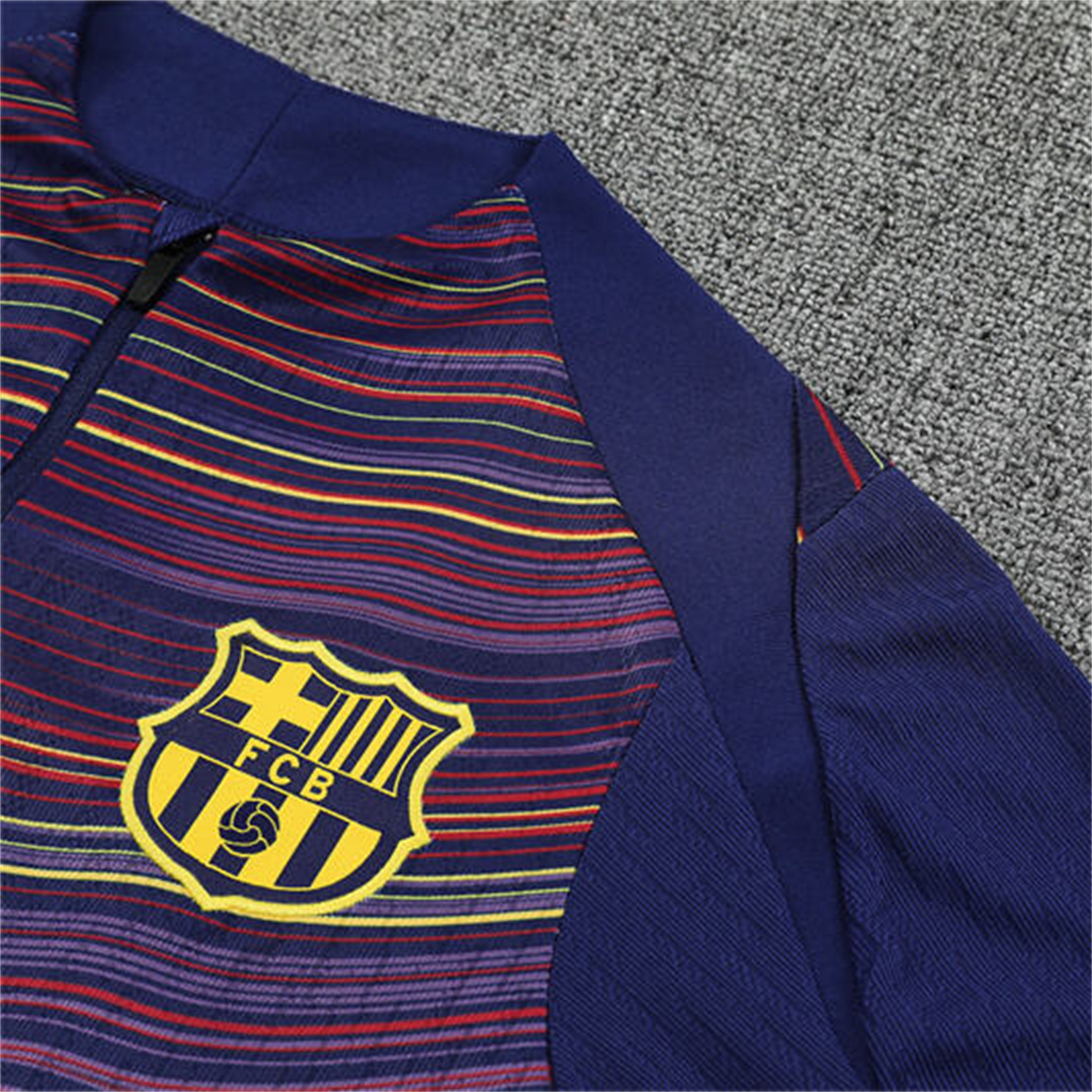 foot-Barcelona 25-26 Long Sleeve Training Set - Purple Camouflage Top & Blue Pants
