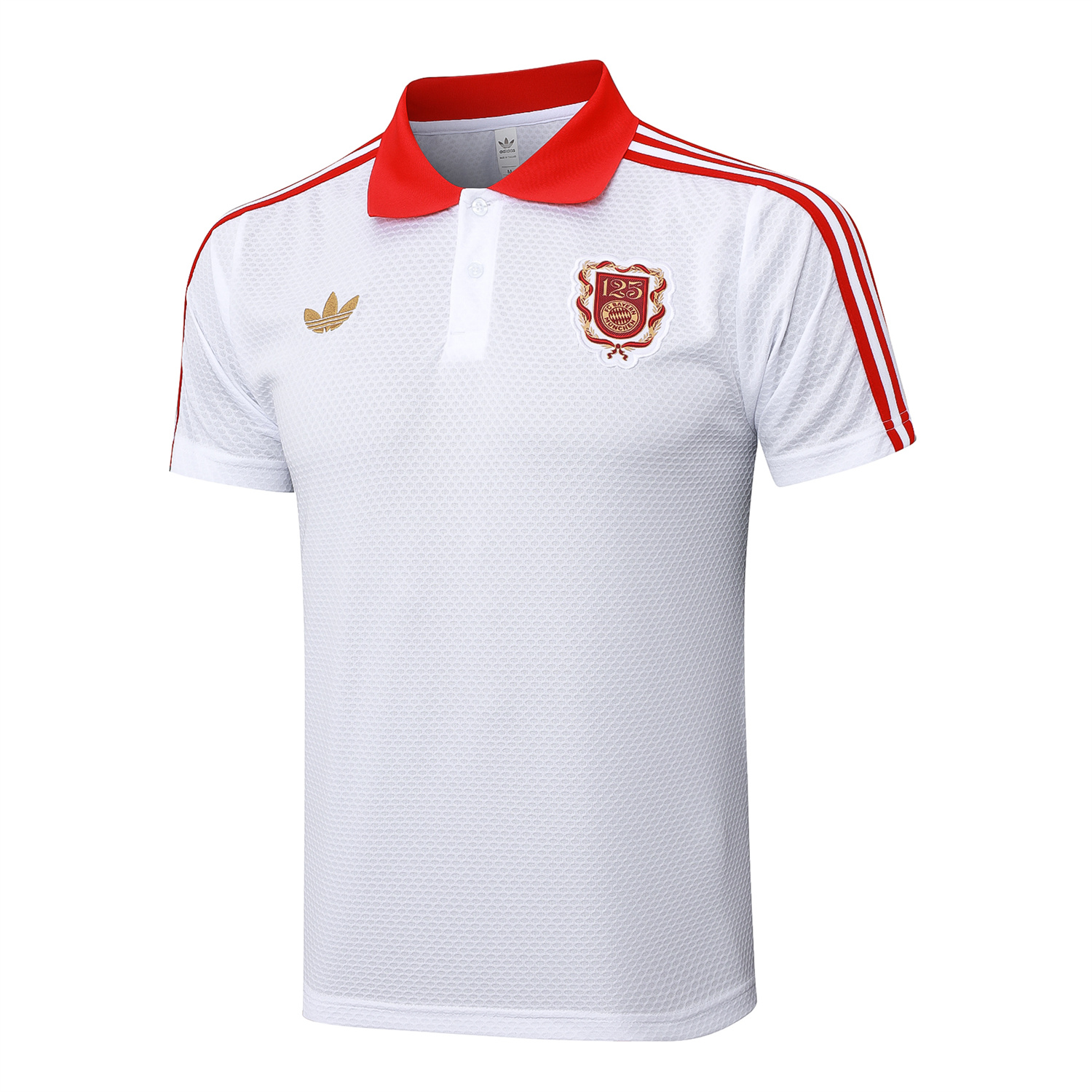 foot-Bayern Munich 2025 125th Anniversary POLO Short-Sleeve Training Set - White Top and Pants