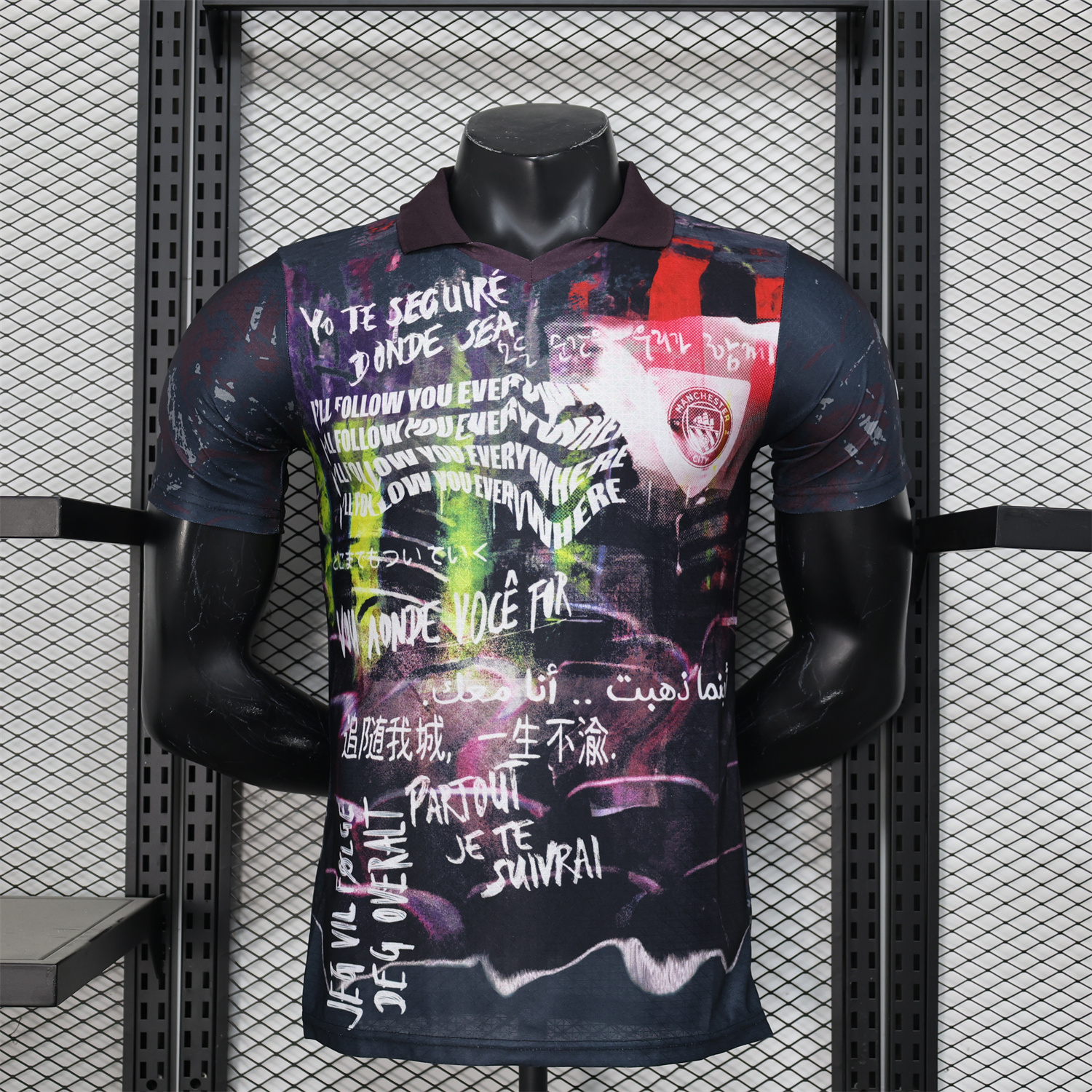 foot-Manchester City 24-25 Black Graffiti Special Edition Jersey - Player Version