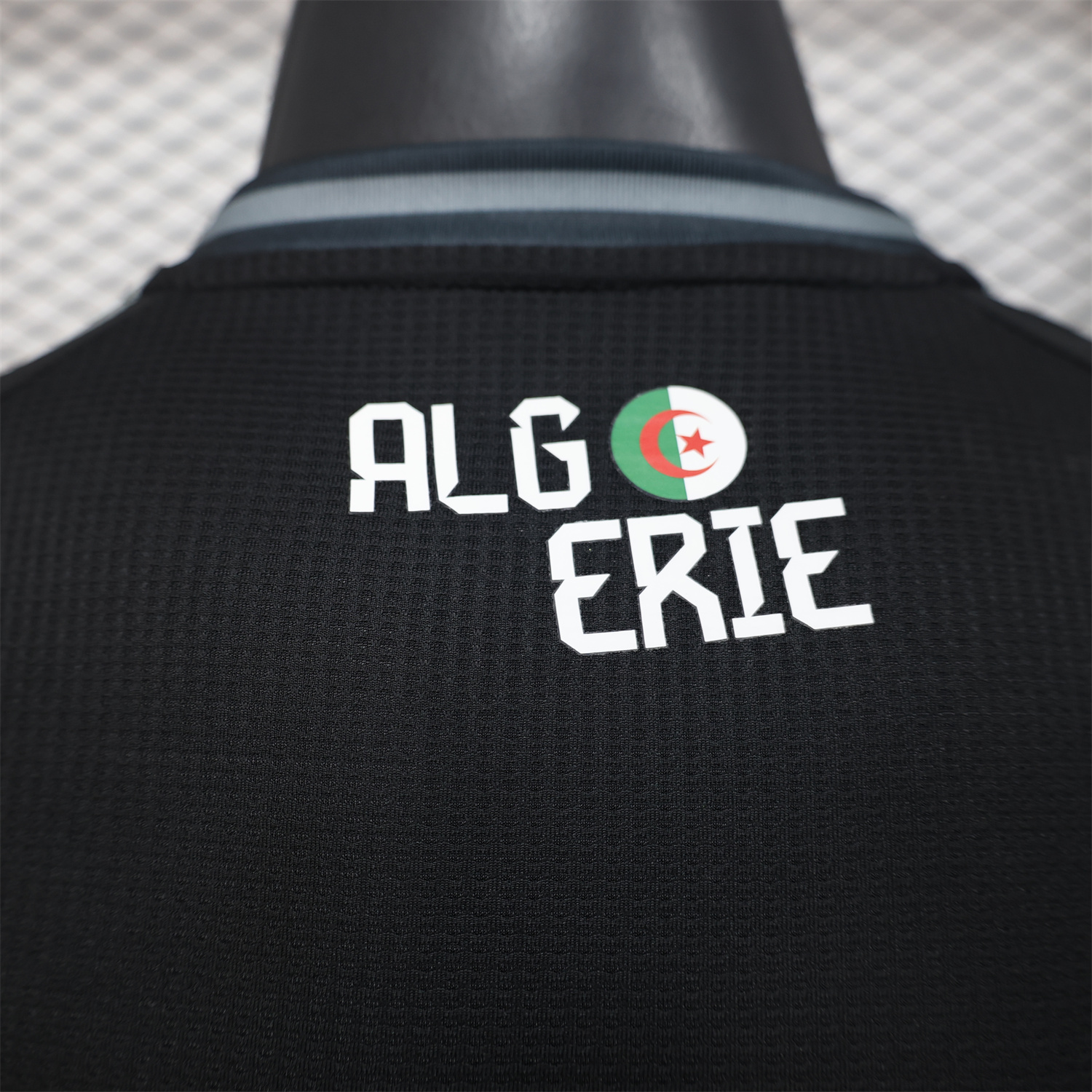 foot-Algeria 25-26 Pure Black Jersey with Grey Block - Player Version