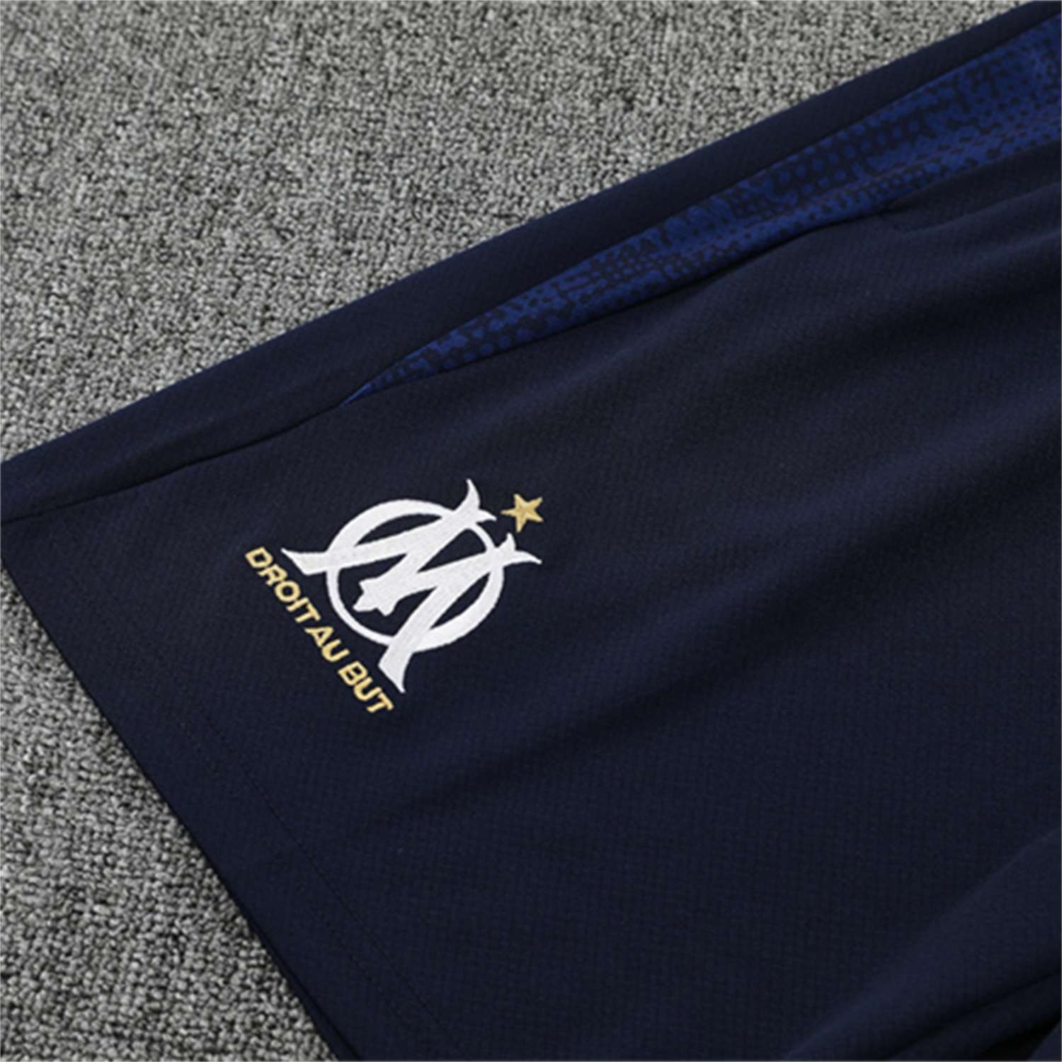 foot-Marseille 25-26 Kids Short-Sleeve Training Set - Royal Blue Top & Royal Blue Shorts