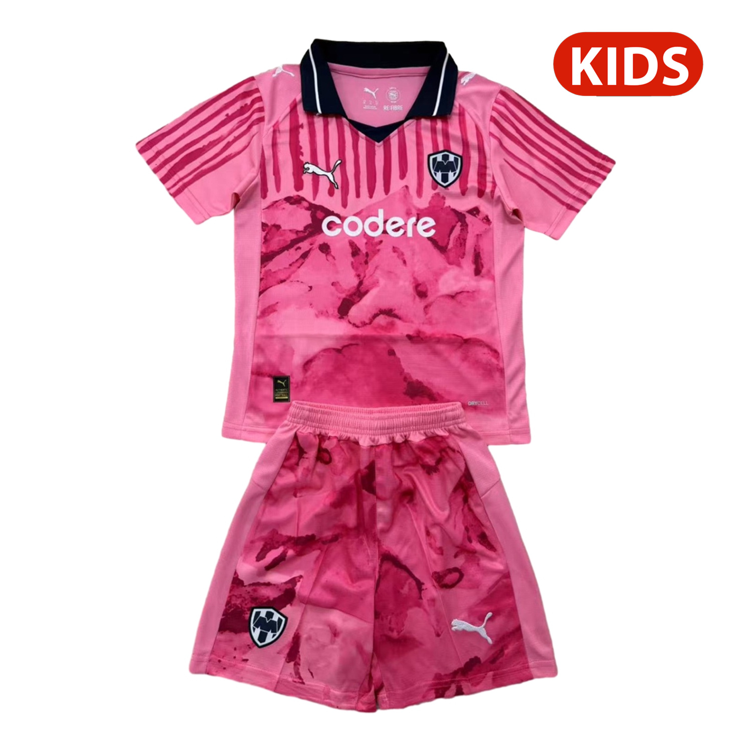 foot-Rayados Monterrey 25-26 Pink Goalkeeper Kids Kit