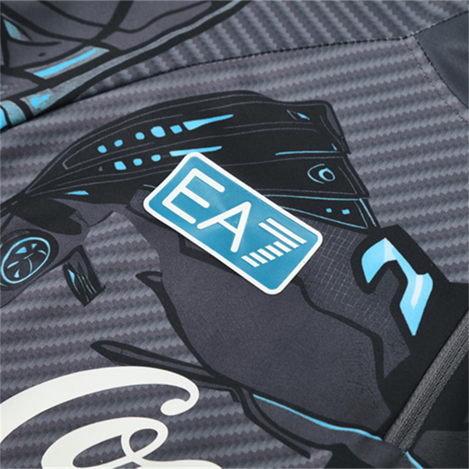 foot-Napoli 25-26 Kids Long Sleeve Training Set - Gray Mecha Top & Black Pants