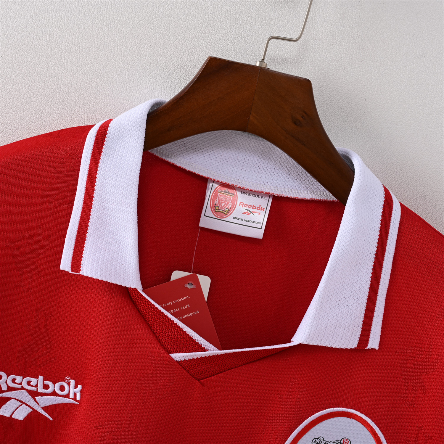 foot-Retro Liver.pool 1996-97 Home Long Sleeves Jersey