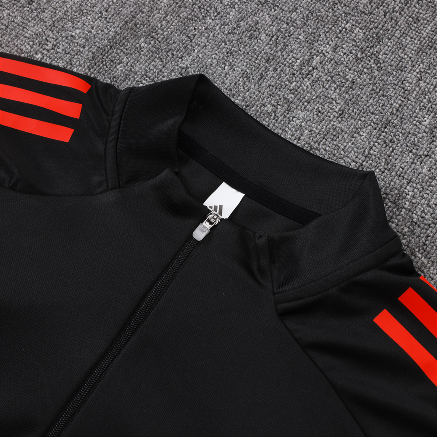foot-Bayern Munich 25-26 Long Sleeves Training Set - Black Top & Pants with Orange Badge