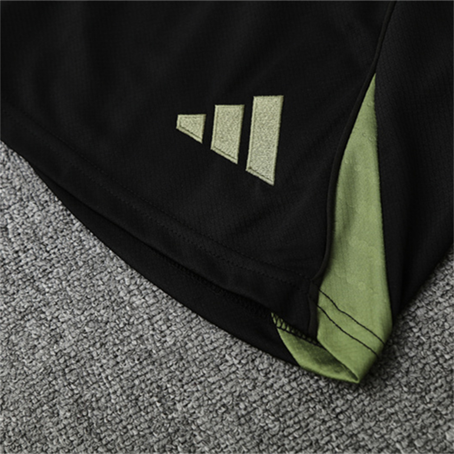 foot-Real Madrid 25-26 Short-Sleeve Training Set - Green Black Top & Black Shorts