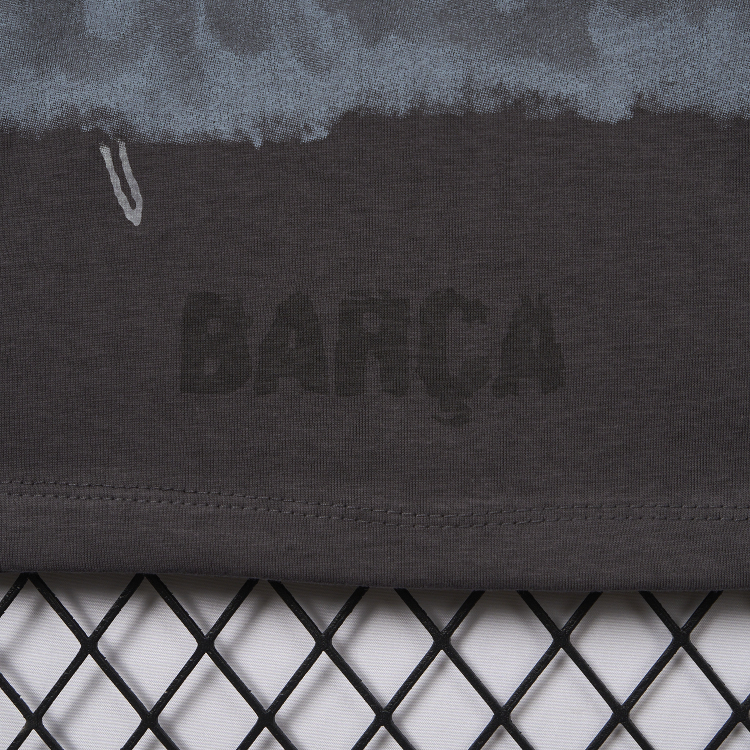 foot-Barcelona x Travis Scott 24-25 Football Eagle Pattern Dark Grey T-shirt