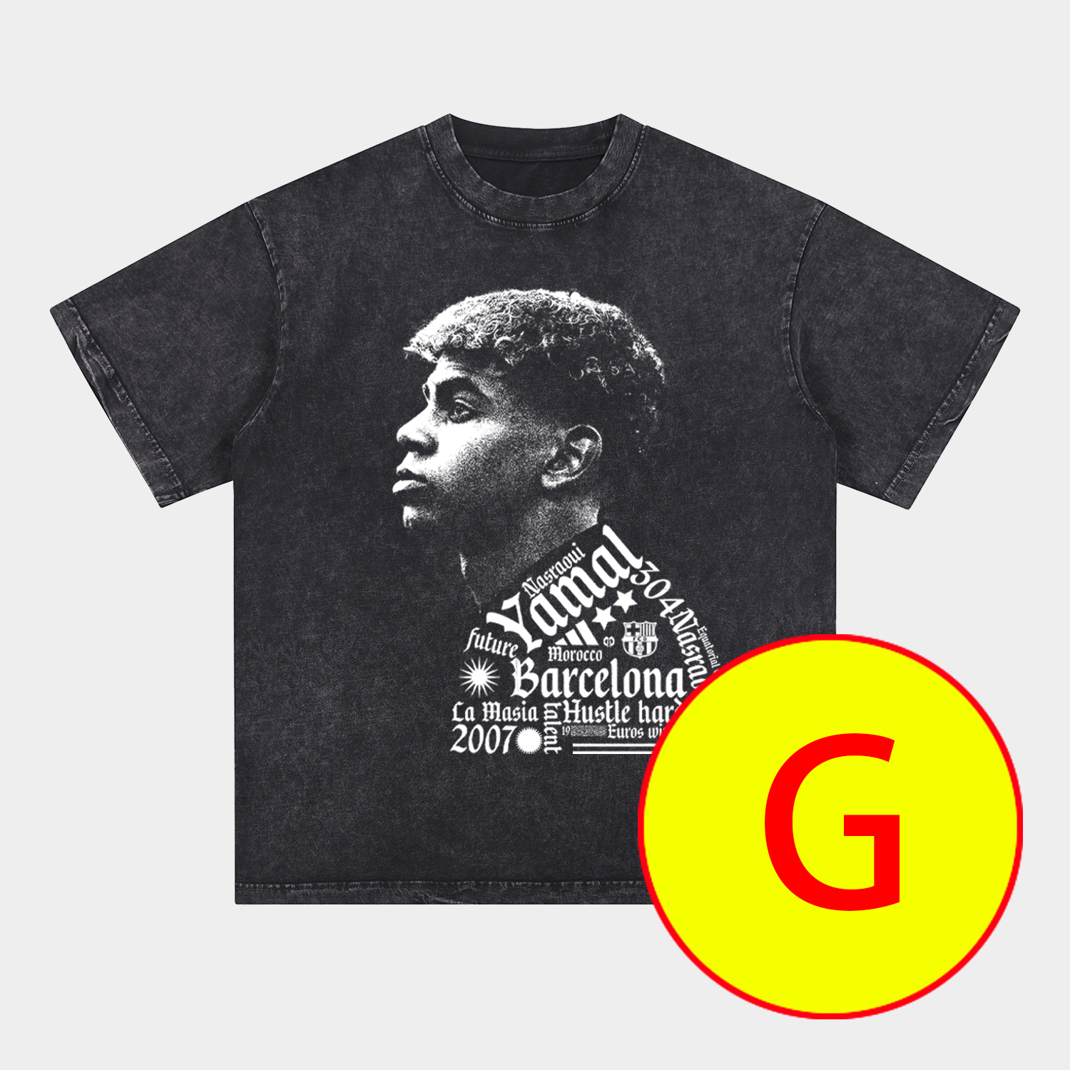 foot-LAMINE YAMAL - Barcelona No. 10 Legend Continues 2025 Oversized Washed T-Shirt