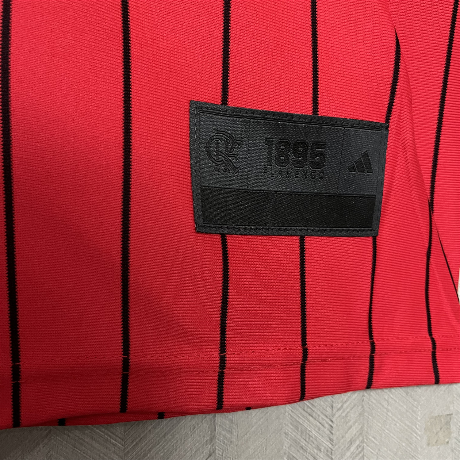 foot-Flamengo 25-26 Red Baseball Jersey with Black Stripes