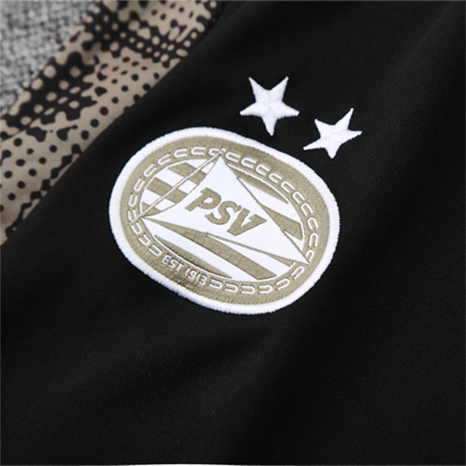 foot-PSV Eindhoven 25-26 Kids Long Sleeve Training Set - Khaki Top & Black Pants