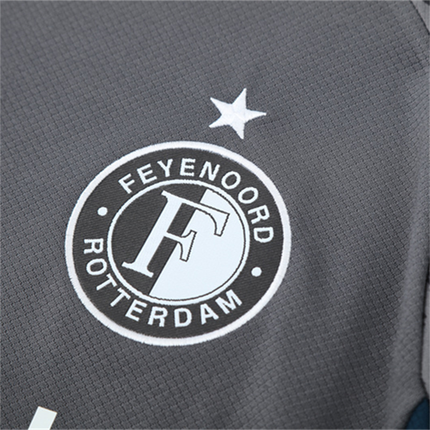foot-Feyenoord 25-26 Kids Short-Sleeve Training Set - Dark Gray Top & Dark Gray Shorts