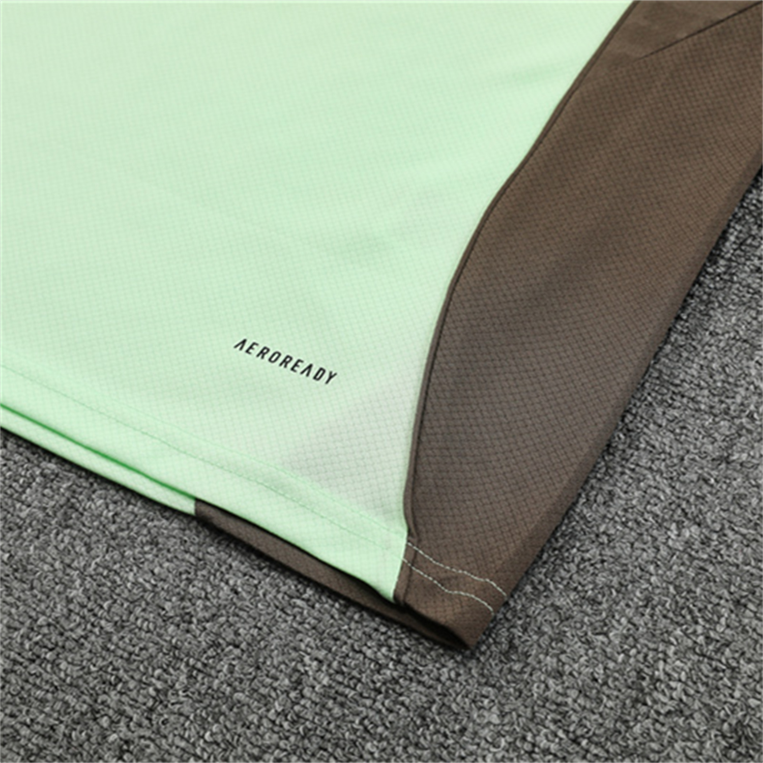 foot-Real Madrid 25-26 Short-Sleeve Training Set - Light Green Top and Dark Khaki Shorts