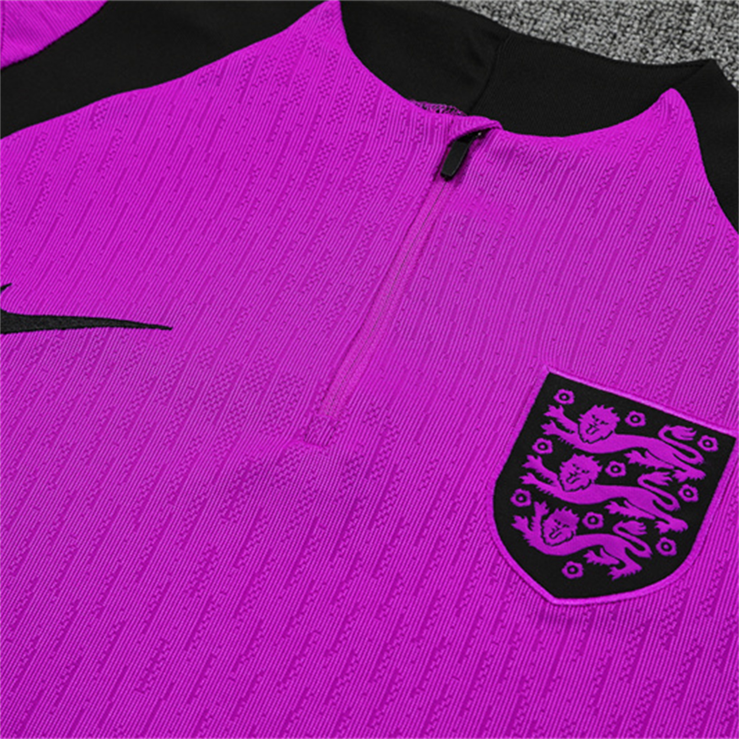 foot-England 25-26 Long Sleeve Training Set - Player Version - Purple Top and Black Pants