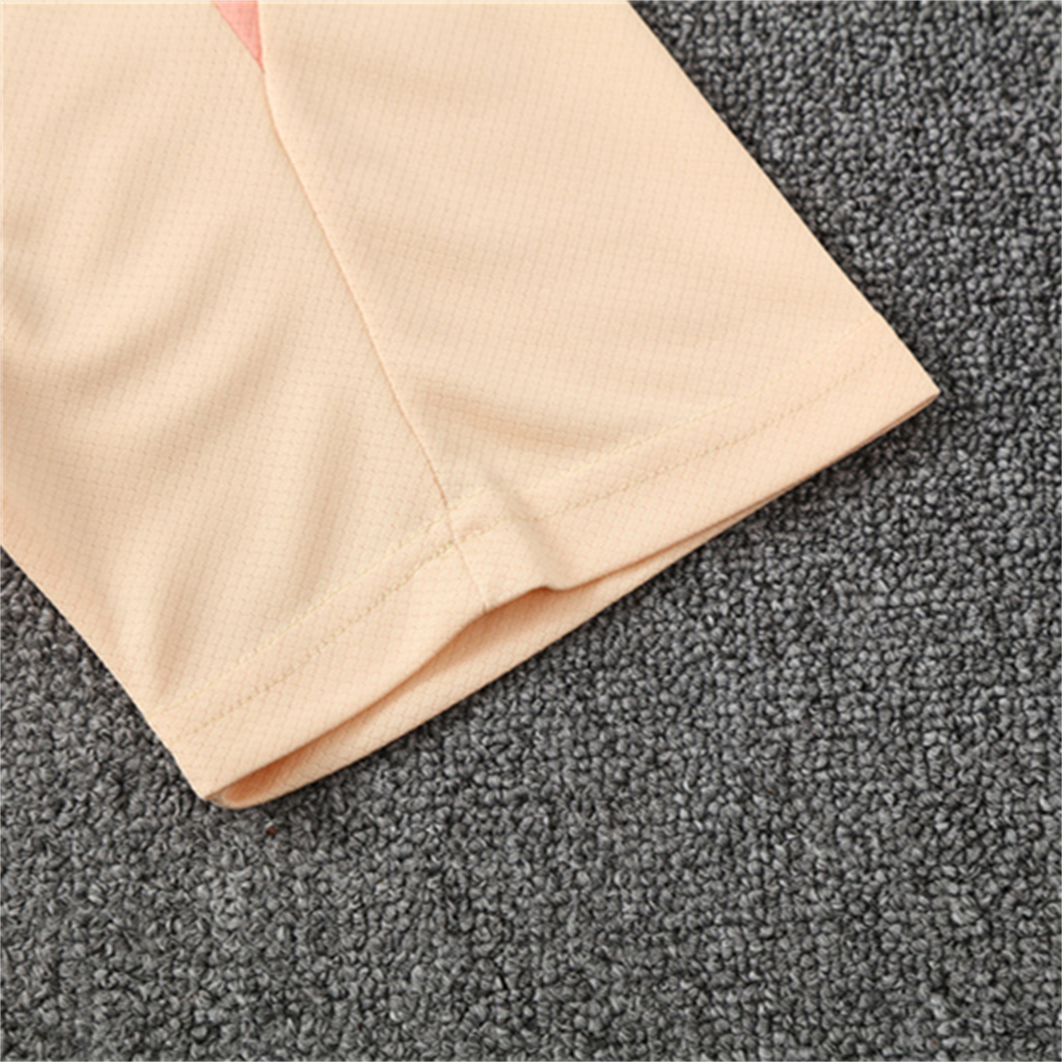 foot-Barcelona 25-26 Short-Sleeve Training Set - Beige Top & Blue Shorts