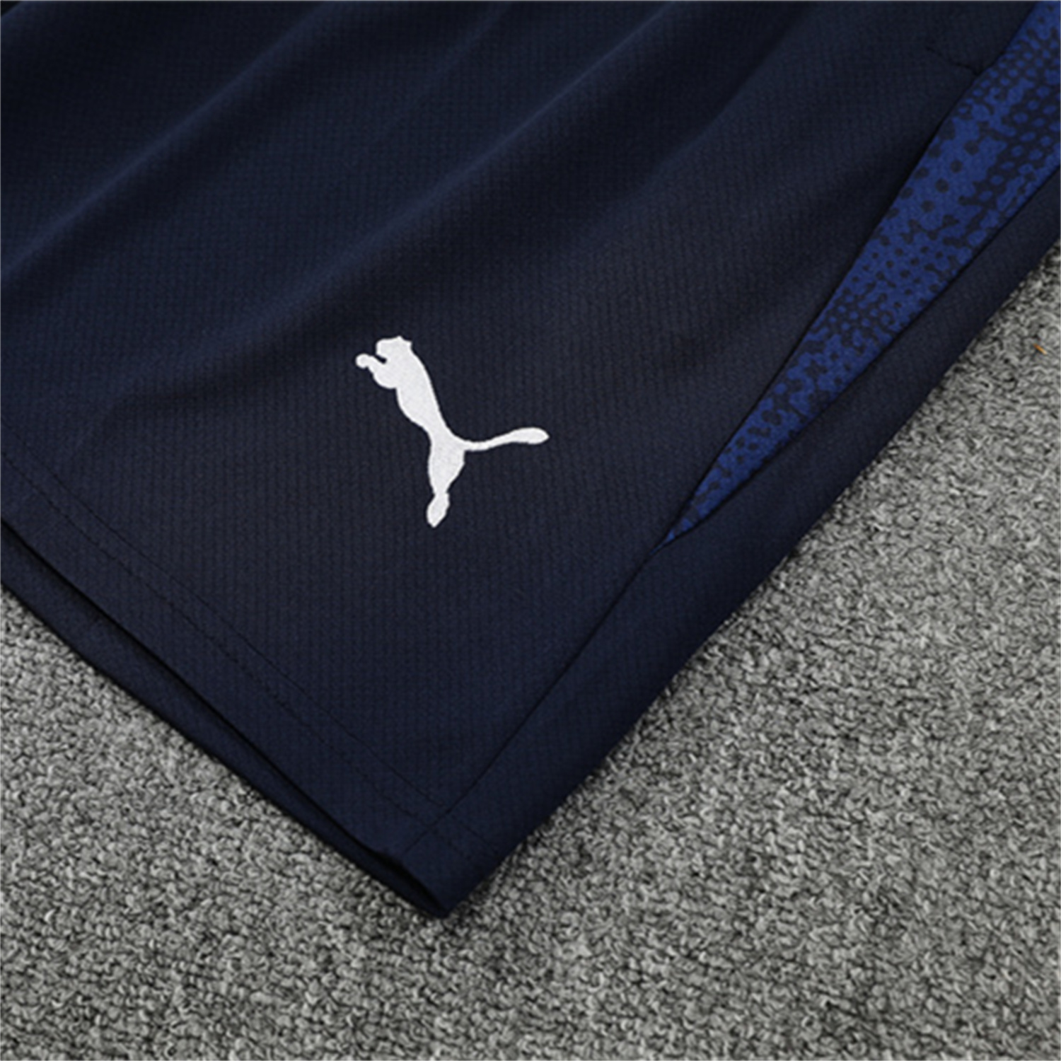 foot-Marseille 25-26 Kids Short-Sleeve Training Set - Nattierblue Top & Deep Blue Pants