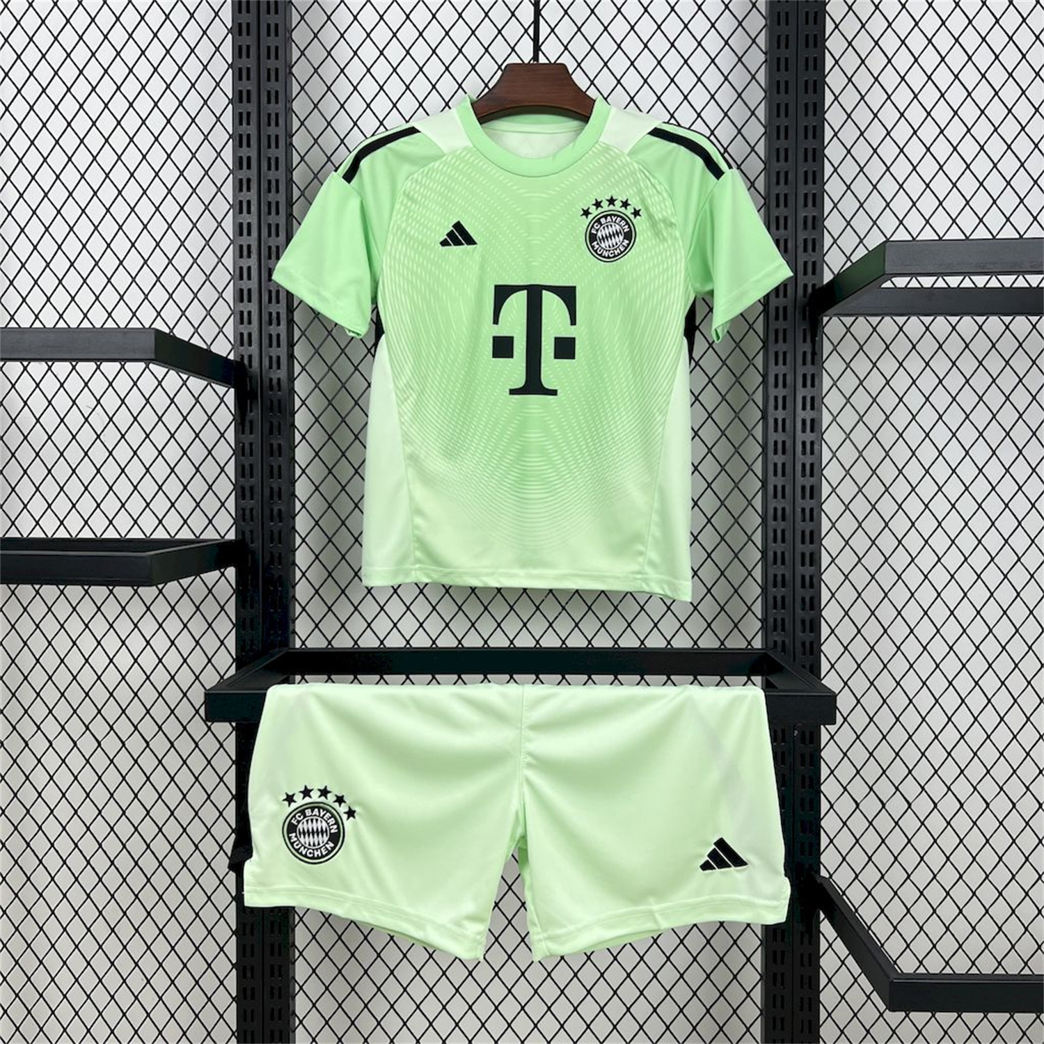 foot-Bayern Munich 25-26 Green Goalkeeper Kids Kit