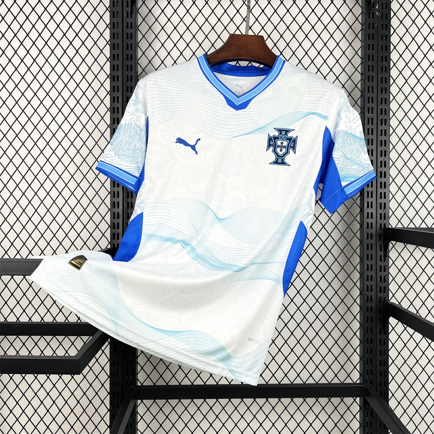 Funinjersey-Portugal 2026 Bright White With Sky Blue Waves Special Jersey - Fans Version