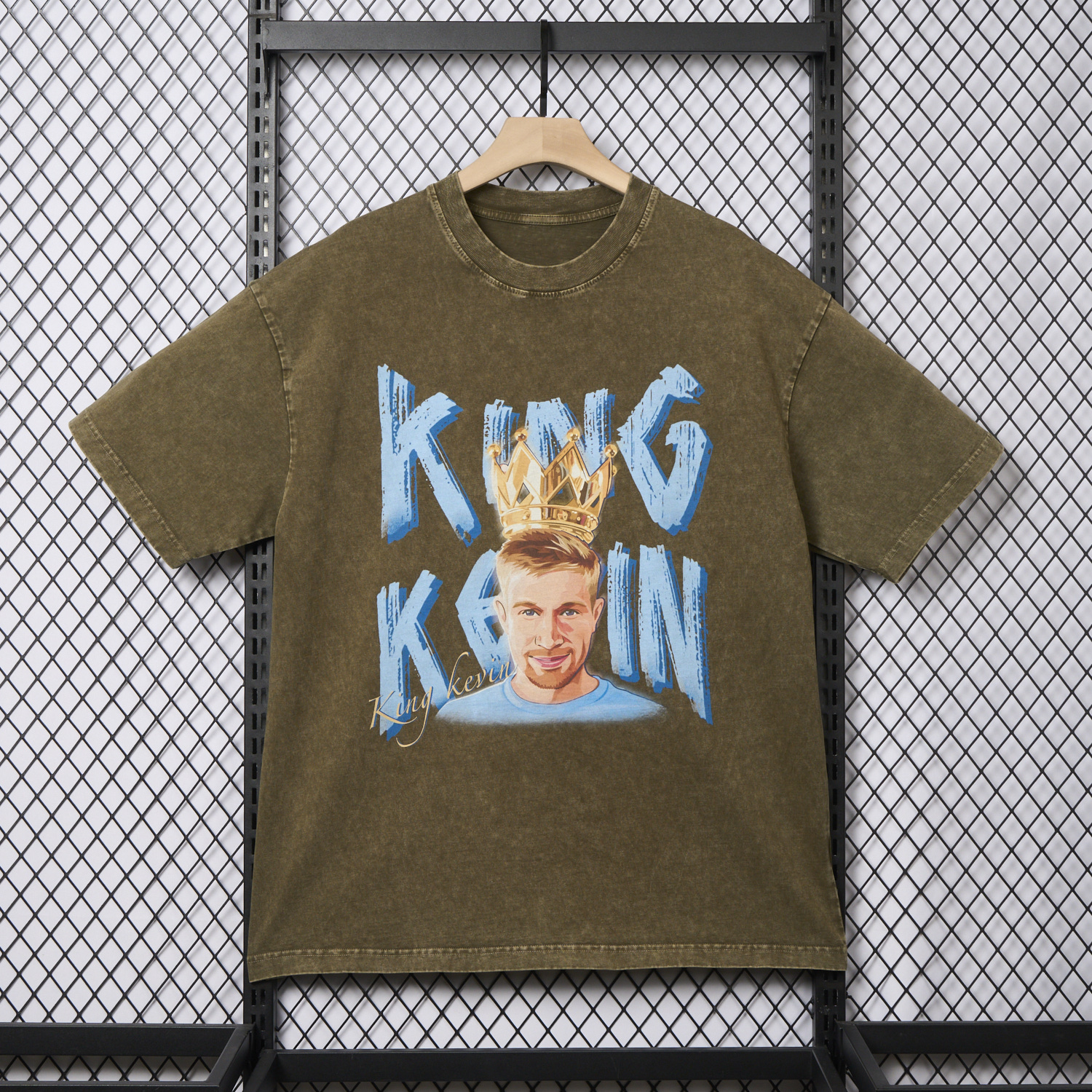 foot-Manchester City Kevin De Bruyne King Oversized Washed T-Shirt