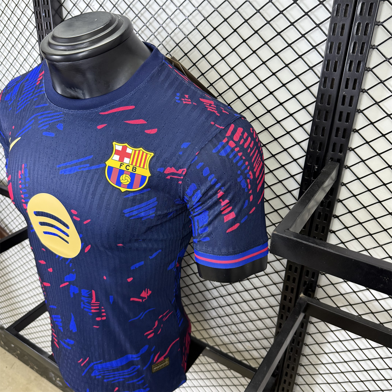 foot-Barcelona 25-26 Red and Blue Graffiti Deep Blue Jersey - Player Version