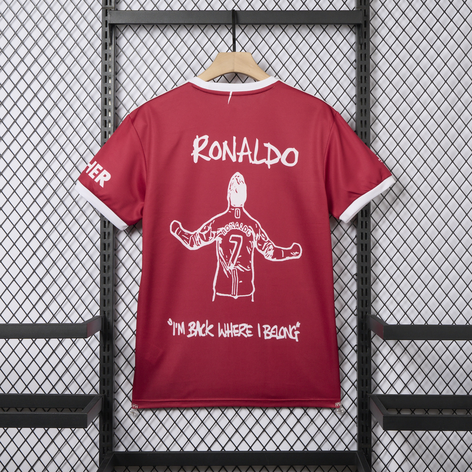 foot-Retro Manchester United 21-22 Home Ronaldo Graffiti Edition Special Edition Jersey