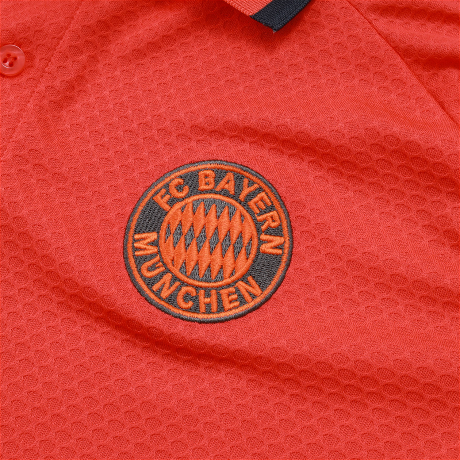 foot-Bayern Munich 25-26 POLO Short-Sleeve Training Set - Orange Top and Deep Grey Pants
