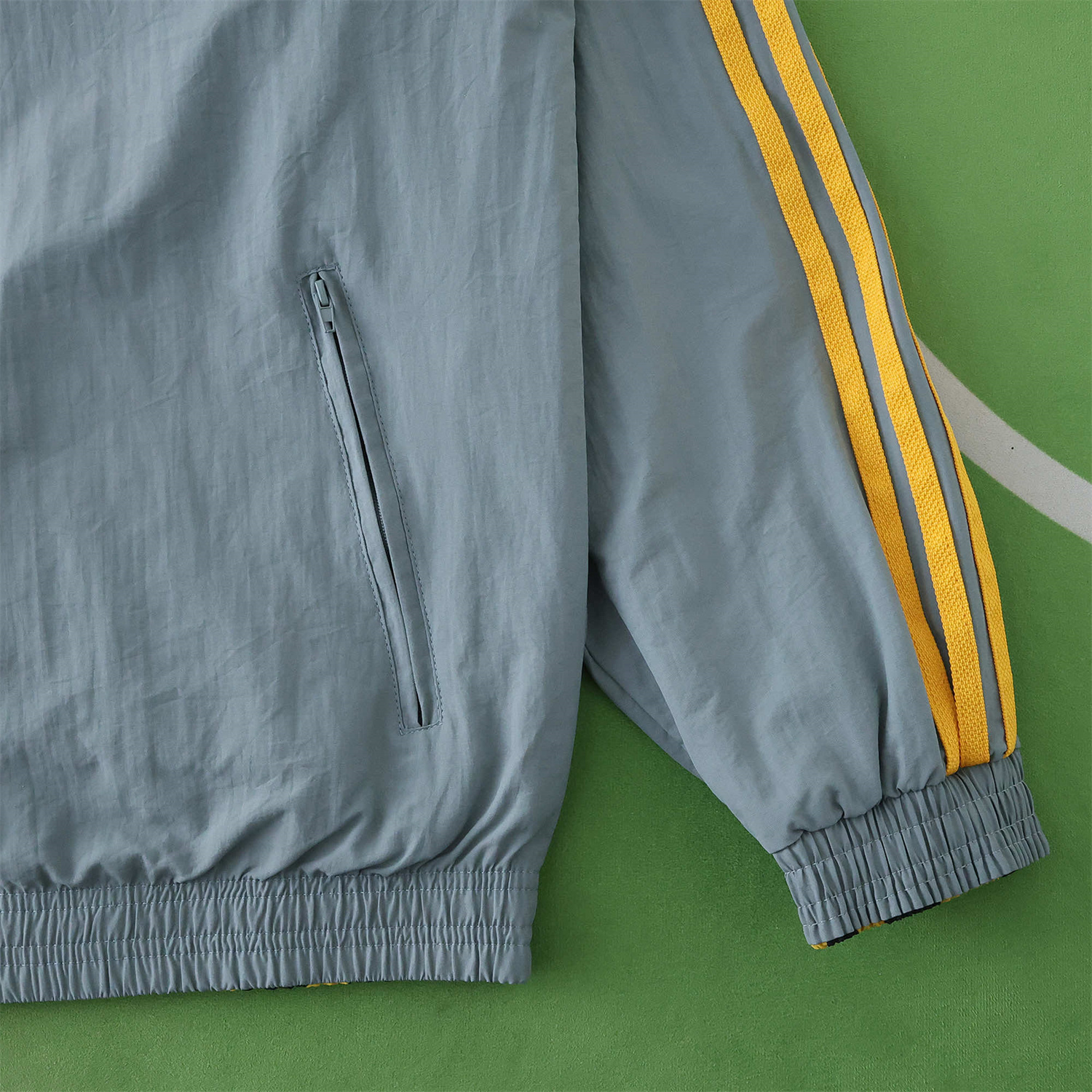 foot-Retro Arsenal 1991-93 Away Double Sided Reversible Windbreaker - Yellow & Grey