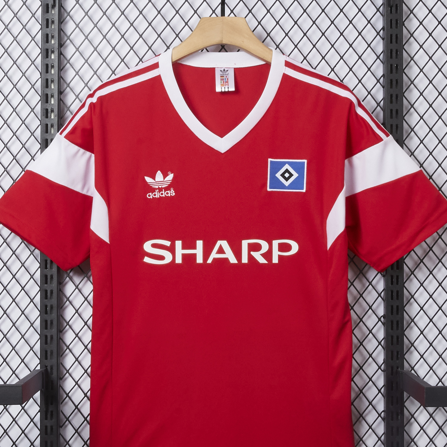 foot-Retro Hamburger SV 1988 Away Red Jersey