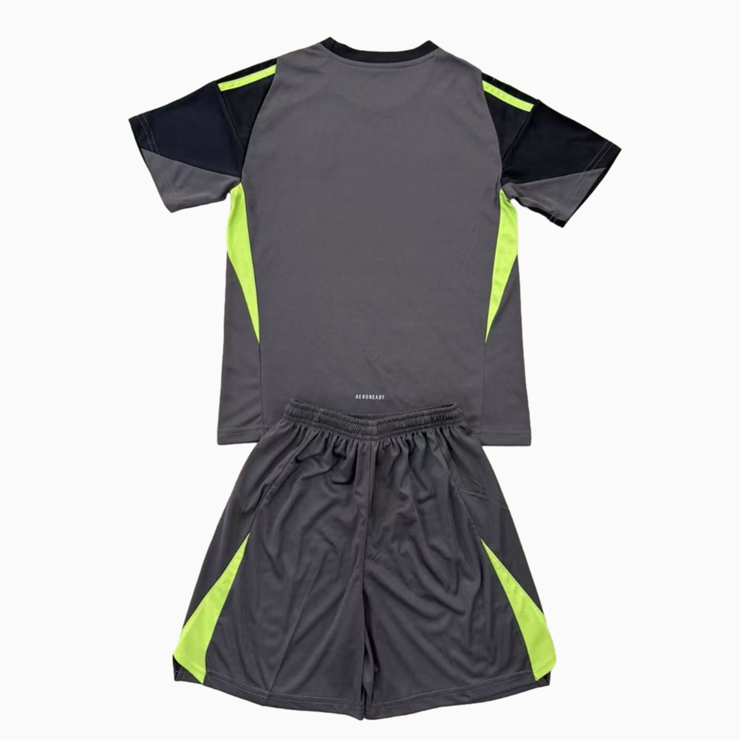 foot-Real Madrid 25-26 Grey Black Goalkeeper Kids Kit