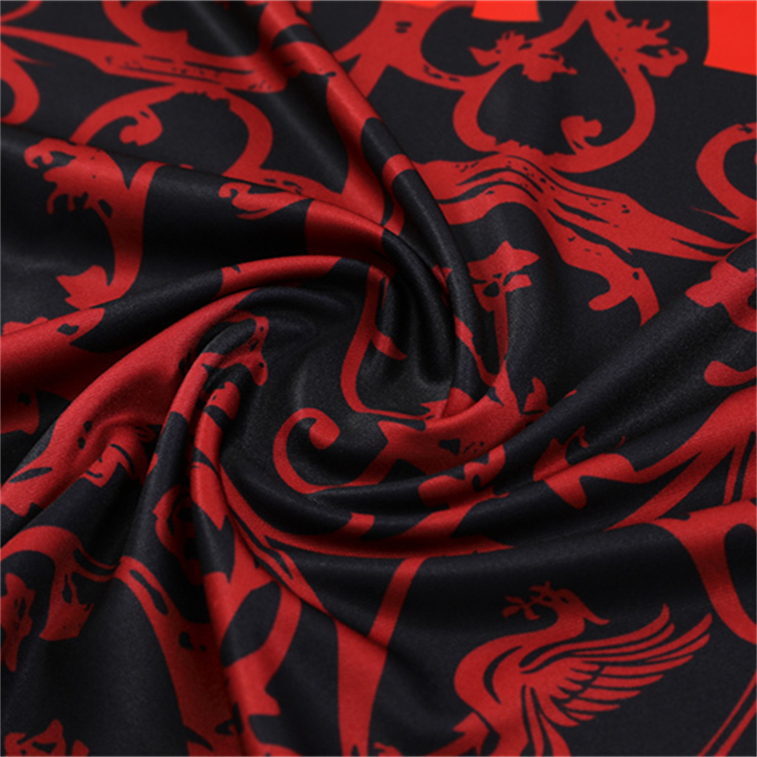 foot-Liver.pool 25-26 Kids Long Sleeve Training Set - Red Camouflage Top & Blsck Pants