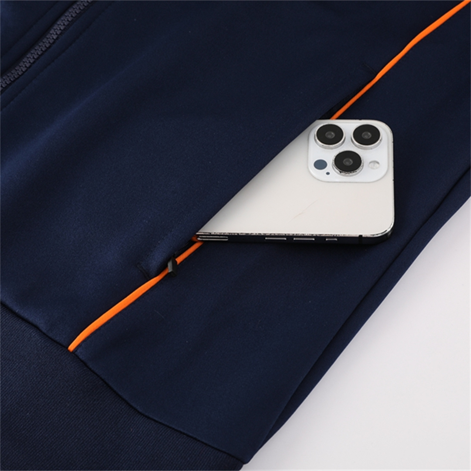 foot-Real Madrid 25-26 Jacket Training Tracksuit - Royal Blue Jackets & Pants with Orange Lines