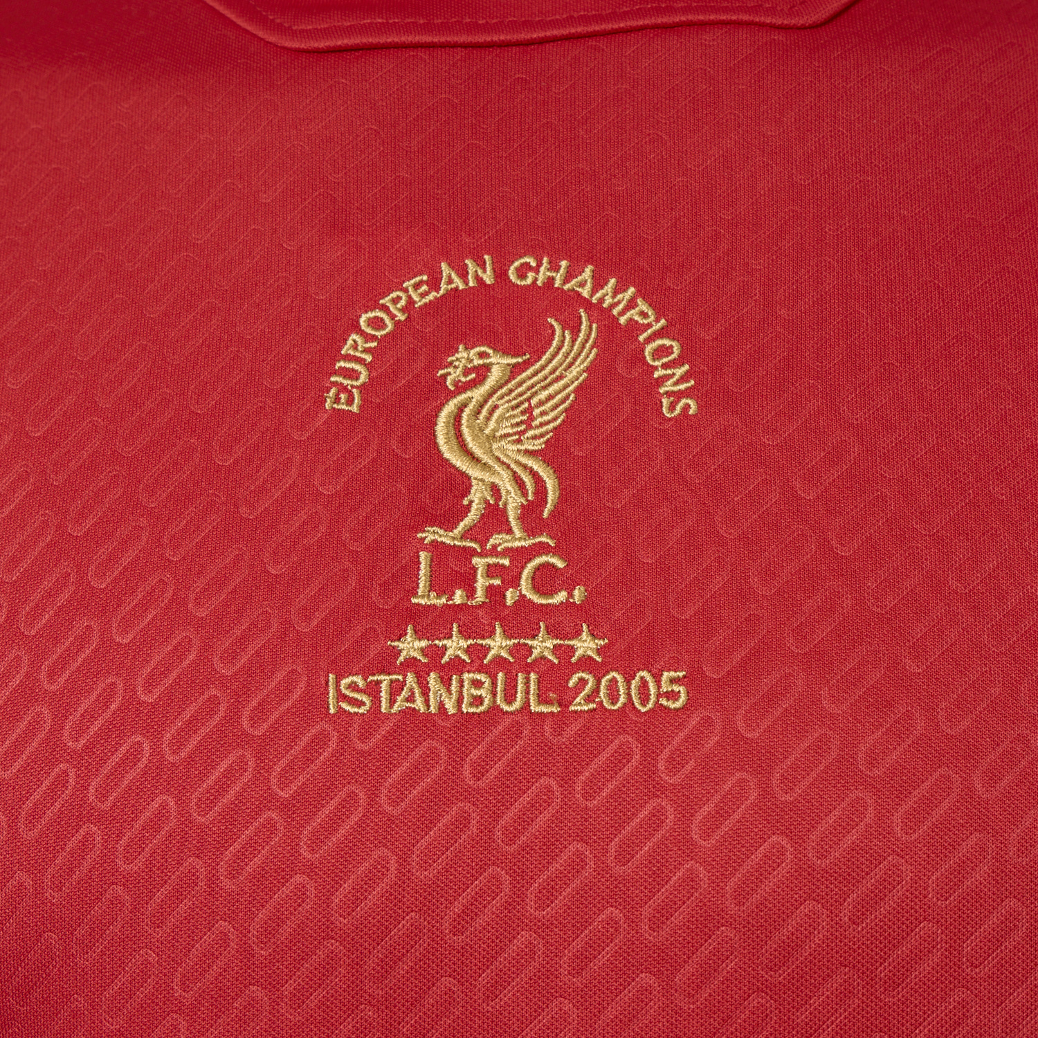 foot-Liver.pool 25-26 Istanbul 2005 Anniversary Red Jersey - Fans Version
