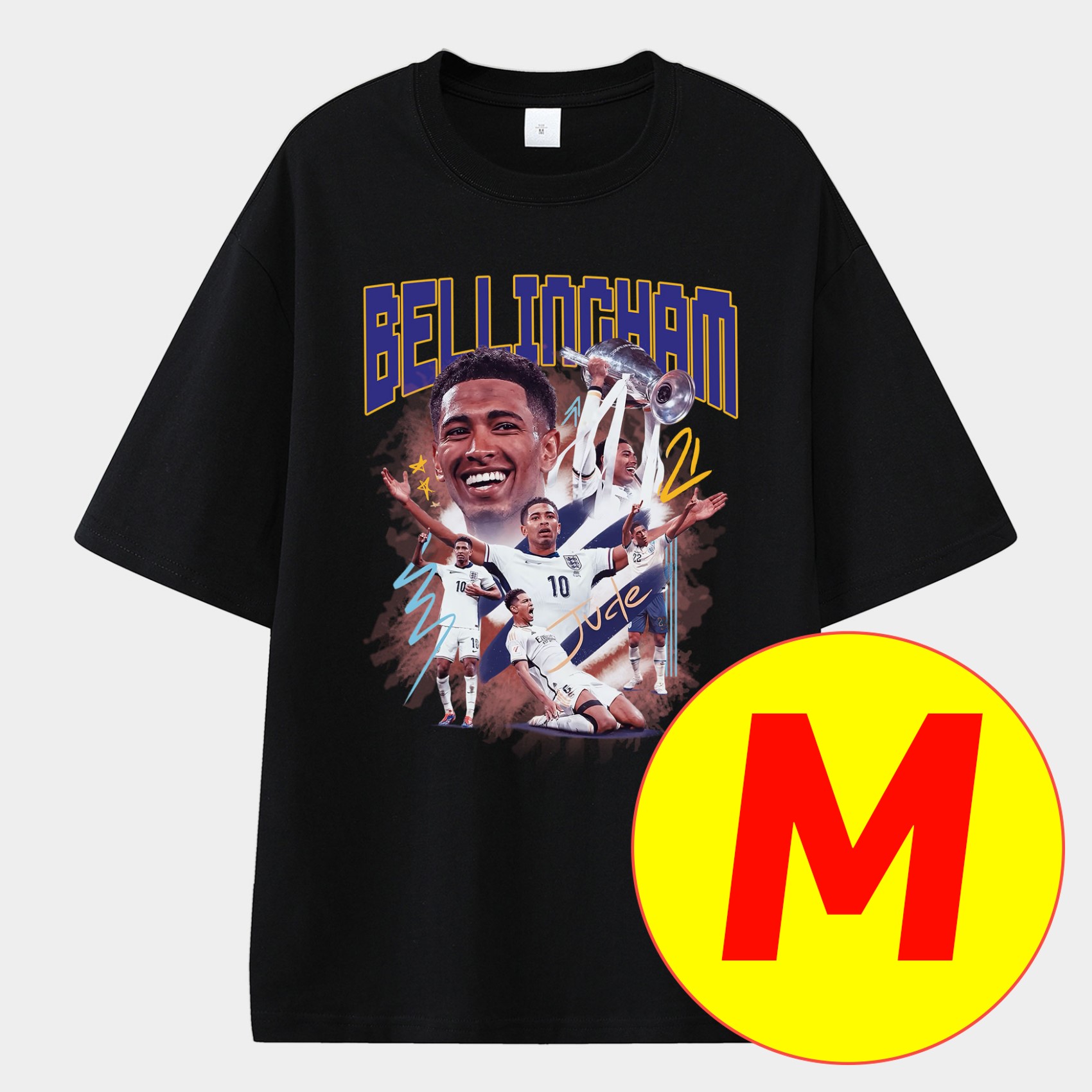 foot-Bellingham Real Madrid England 24-25 25-26 Unisex Pure Cotton T-shirt