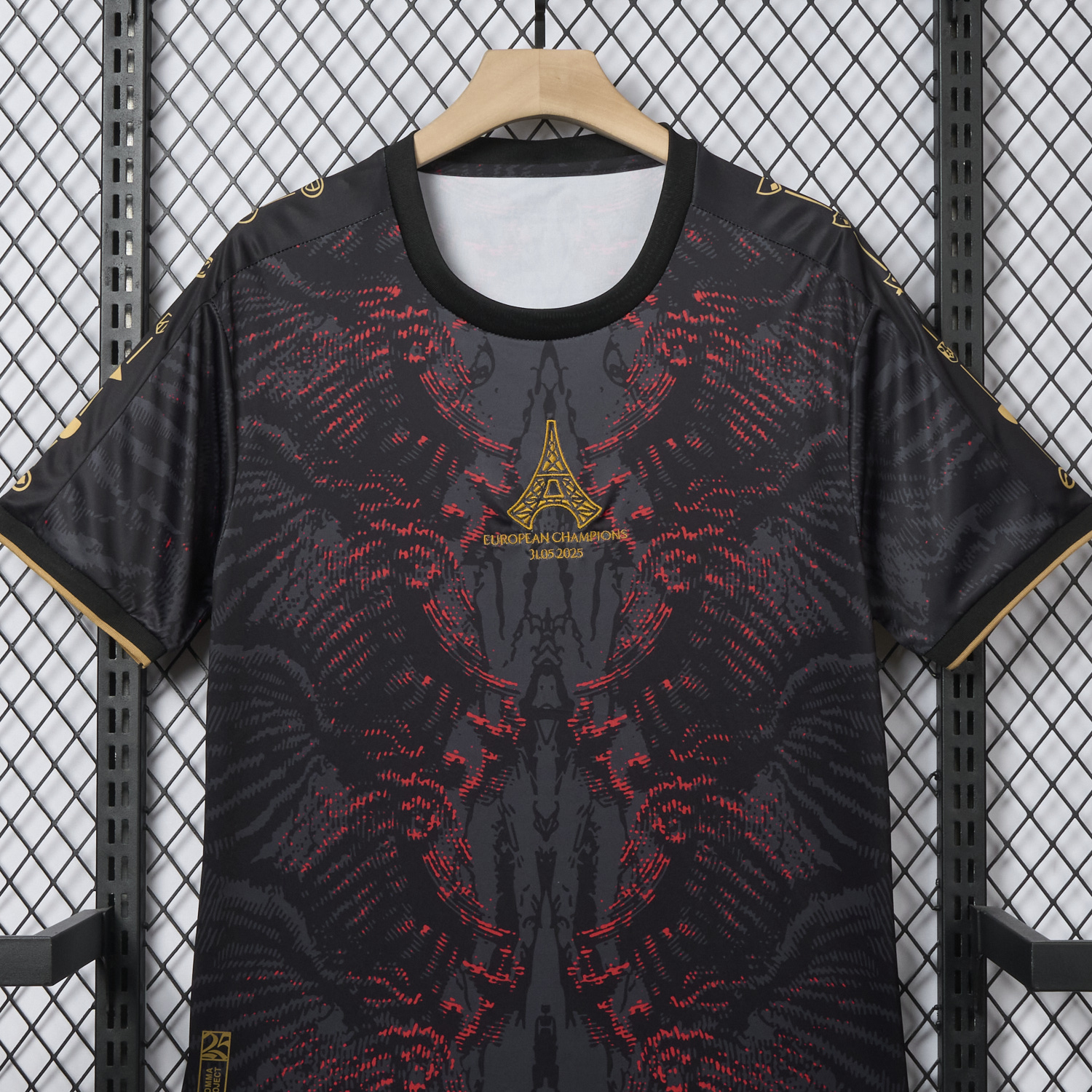 foot-Paris Saint-Germain PSG 25-26 Champions League Commemorative Edition Black Red Eiffel Tower T-shirts