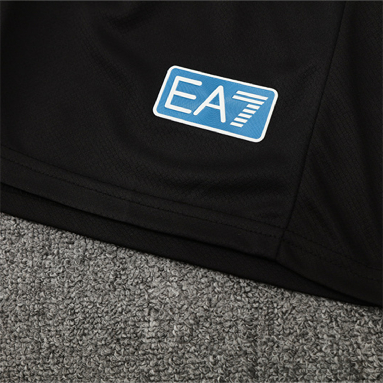 foot-Napoli 25-26 Short-Sleeve Training Set - Blue Mecha Top & Black Shorts